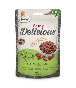 Dentalight Catnip+ Semi Moist & Soft Cat Treat 50g