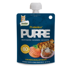 Dentalight Prebiotics+ PURRE creamy Treats For Cat -Chicken & Scallop 55g