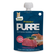 Dentalight Prebiotics+ PURRE creamy Treats For Cats-Tuna & Crab 55g