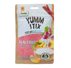 Dentalight Yumm Stix For Dogs-Wet & Soft - Yogurts With Grape & Peach 70g