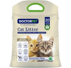 Doctor Pet Clumping Natural Cat Litter - Unscented - 20L