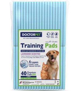 Doctor Pet Lavender Training Pads - 40ct - Large - 60 x 60 cm