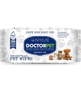 Doctor Pet Pet Wipes - 56 Pcs