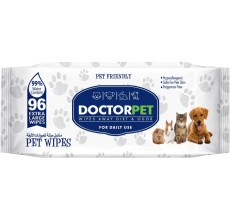 Doctor Pet Pet Wipes - 96 Pcs