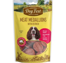 Dog Fest Meat Medallions with Ostrich Dog Treats - 90g