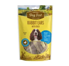 Dog Fest Rabbit Ears with Duck for Adult Dogs 90g