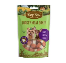 Dog Fest Turkey Meat Bones for Small Breeds 55g