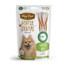Dog Fest Twister Dental Treats for Adult Dogs – Beef 80g (9cm)