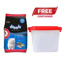Drools Kitten Mackerel Dry Food 1kg (with Container Free)