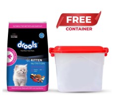 Drools Kitten(1-12 Months) Dry Cat Food, Ocean Fish, 1.2kg with Free Container
