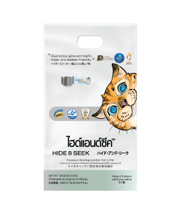 Hide & Seek Cassava Cat Litter Biodegradable-Flushable Baby Powder Scented (18 Lb - 8.16 Kg)