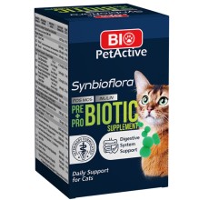 Bio PetActive Synbioflora Pre+Probiotics for Cats 60chewable tablets