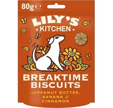 Expiring On-  01/02/2026- Lilys Kitchen Breaktime Biscuits Dog Treats (80g)