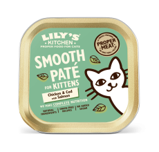 Expiring On-  01/02/2026- Lilys Kitchen Chicken Cod & Salmon Paté Kitten Wet Food (85g)
