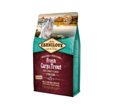Expiring On-  11/02/2026- Carnilove Fresh Carp & Trout for Adult Cats 2kg