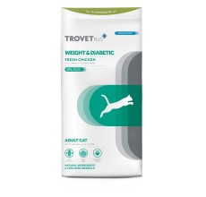 Expiring On- 12/05-  Trovet Plus Adult CAT Weight & Diabetes Chicken Veterinary Diets 2,5kg