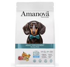 Expiring On- 13/06-  Amanova Adult Mini Exigent Iberian Pork Dog Dry Food 2kg