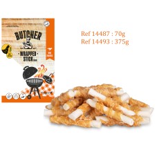 Expiring On- 16/06-  Vadigran Butcher Chicken Wrapped Stick 6cm 70g MINI