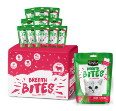Expiring On-  20/02/2026- Kitcat Breath Bites Beef Flavor 60g