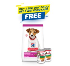 Expiring On-  22/02/2026- Hills Science Plan Small & Mini Puppy Food with Chicken - 1.5kg