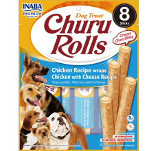 Expiring On-  24/02/2026- Inaba Churu Chicken Recipe Wraps Chicken With Cheese Recipe 96g - 8 Packs Per Pack