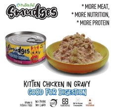 Expiring On-  26/01/2026- Smudges Kitten Chicken Shredded in Gravy 60g
