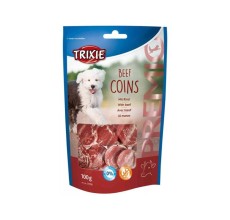 Expiring On-  26/02/2026- Trixie Premio Beef Coins Dog Treats 100g