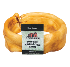 Expiring On- 26/06-  RedBarn  Puffed Collagen Ring 3in  Chews .3oz/8.5g