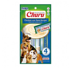 Expiring On-  27/02/2026- Inaba Churu Chicken With Tuna Recipe 56g - 4 Sticks Per Pack