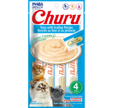 Expiring On-  27/02/2026- Inaba Churu Tuna With Scallop 56g - 4 Sticks Per Pack
