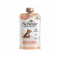 Expiring On-  27/02/2026- Schesir Kitten Cream 0-6 Chicken Wet Food 150g Pouch