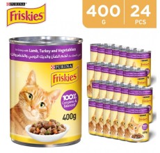 Expiring On-  28/02/2026- Purina Friskies Lamb Turkey & Vegetable 400g