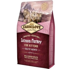 Expiring On- 28/06-  Carnilove Salmon & Turkey for Kittens 2kg