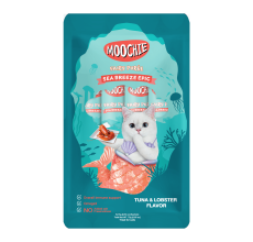 Expiring On- 29/06-  Moochie Sea Breeze Epic Tuna & Lobster Flavor 5x15g - Pouch