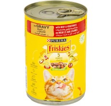 Expiring On- 30/06-  Purina Friskies Beef Chicken & Vegetable 400g