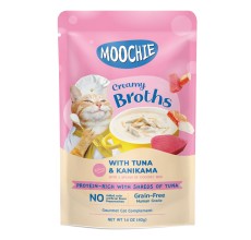 Expiry Date - 08/01/2026 Moochie Kitten Creamy Broth With Tuna & Kanikama 40g - pouch