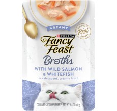 Fancy Feast Broths Creamy Salmon 14Oz - Pack of 12