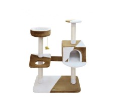 Fauna Camila Cat Pole - Brown-White