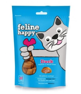 Feline Happy Duck Crunchy & Creamy Cat Treats 60g