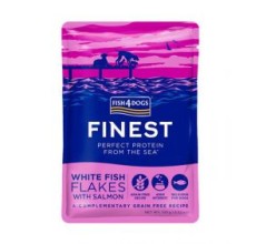 Fish4Dogs White Fish Flakes with Salmon Wet Food - 100G