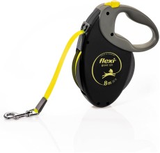Flexi Giant Retractable Tape Lead M 8m - Black/Neon