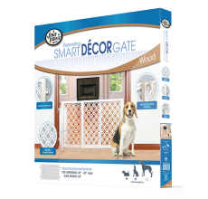 Four Paws Decor Expanding Wood Gate 26-42" W X 24" H
