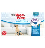 Four Paws Wee-Wee Wetness Indicator Diaper Super Absorbent Liners, 10 Pack 2.75 x 8.25 x 4.5
