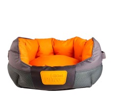 GiGwi Place Soft Bed Orange & Grey Medium