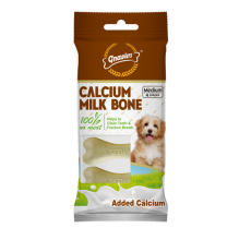 Gnawlers Calcium Milk Bone 3" Medium-Snack For Dogs- 4pcs/pack-90g