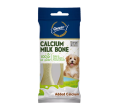 Gnawlers Calcium Milk Bone 4" Large-Snack For Dogs- 2pcs/pack-110g
