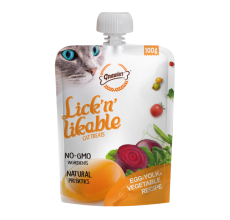 Gnawlers Lick 'n' Lickable Cat Treats 100g - Egg Yolk & Vegetable