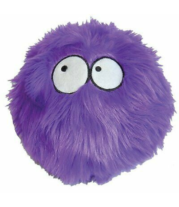 Godog Furballz With Chew Guard Technology  Durable Plush Squeaker Dog Toy, Purple, Large