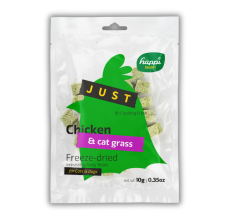 Happi Skippi Just Freeze-Dried Treat Chicken&Cat Grass for Cats and Dogs 10g