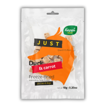 Happi Skippi Just Freeze-Dried Treat Duck&Carrot for Cats and Dogs 10g